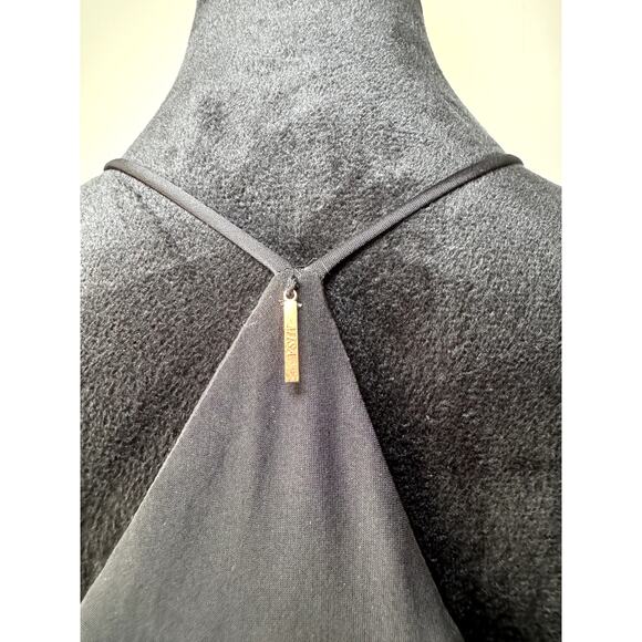 MISA Los Angeles Black Domino Draped Front Tie Dress Size XS - Picture 6 of 10